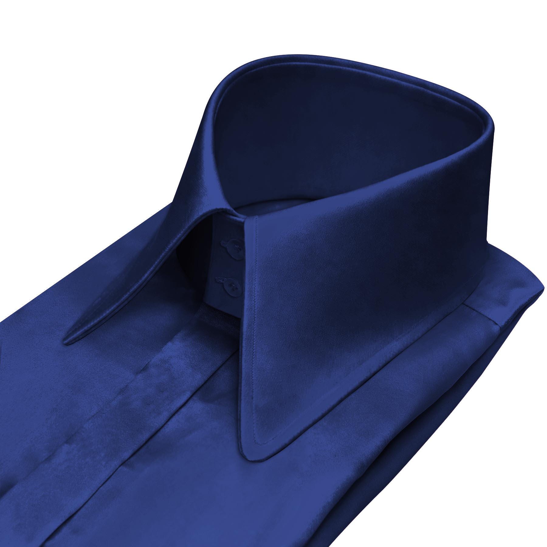 High Collar Satin Shirt Men - Etsy
