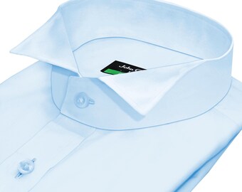 tallia dress shirts 34839 Boy's Shirt - Solid Broadcloth color keyed buttons Tallia Men's Slim-Fit Performance Stretch