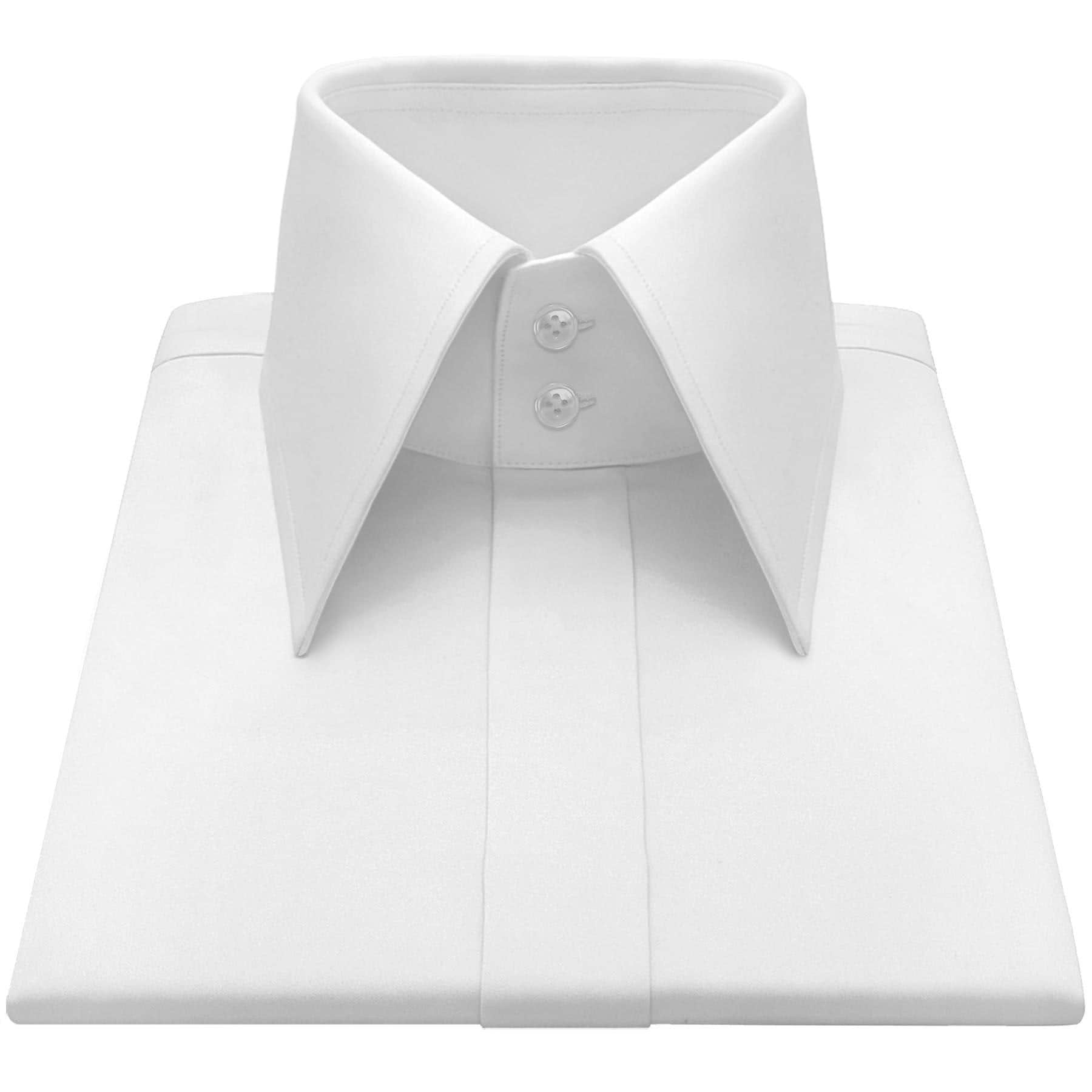 70s Vintage Dagger High Spear Collar Men's White Shirt Handmade