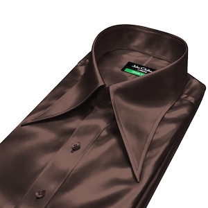 Chocolate Brown Mens Dress Shirt - Etsy