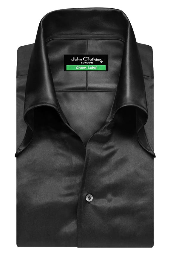 black shiny dress shirt Black Shiny Dress Shirt Sirius Fashion