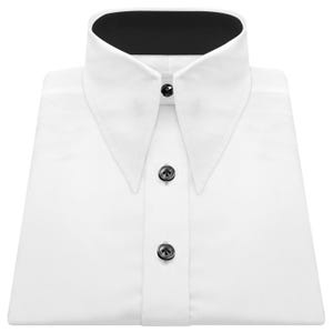 Vit herrskjorta med spjutkrage, vintagestil från 1950-talet