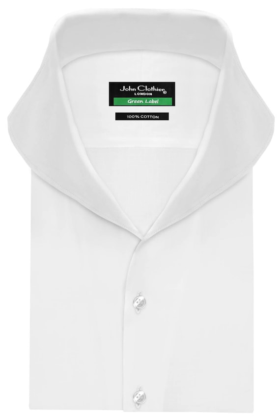 egyptian cotton white dress shirts Men's Egyptian Cotton Slim Fit White Tennis Collar Dress Shirt