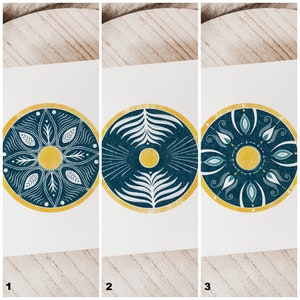 Set of eco-friendly postcards, mandala postcard, nature postcard, eco-friendly paper postcard