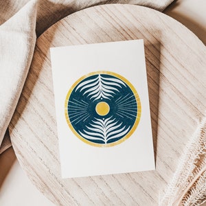 Ecological postcard, mandala postcard, nature postcard, ecological paper postcard