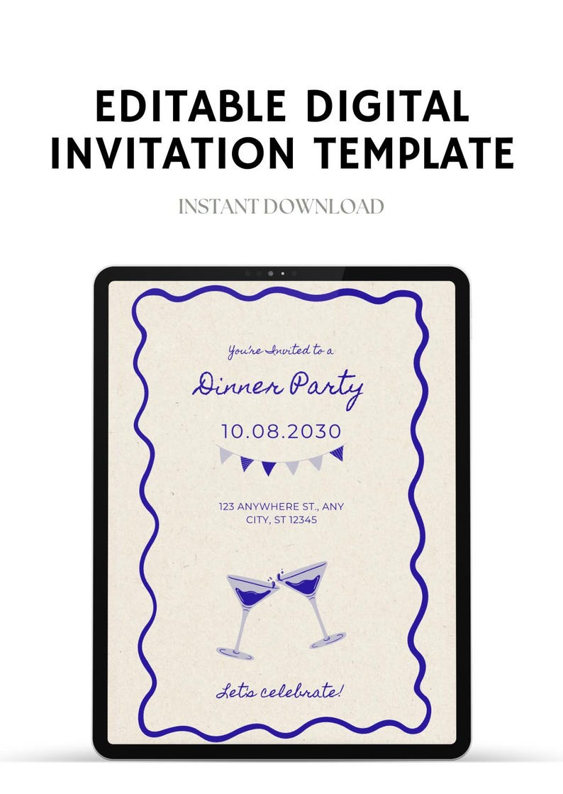 Editable Digital Invitation Template - Etsy