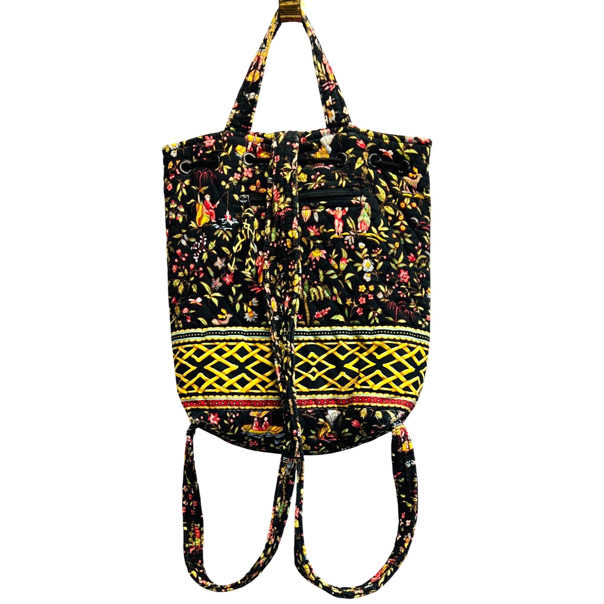 Vera Bradley Vintage Quilted Floral Backpack Drawstring  display picture 1