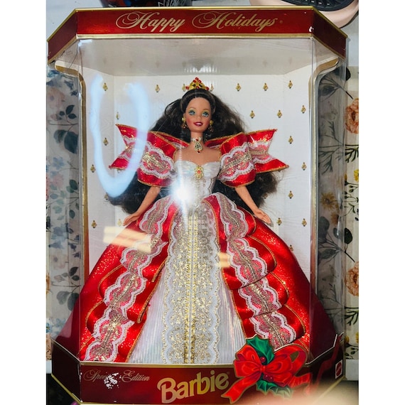 holiday editions dress Happy Holidays Rare 1997 Red Dress Barbie Doll Special Edition 5th of the  Series