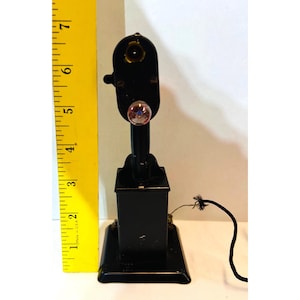 Vintage svart Marx metall telegrafnyckel- och signallampa