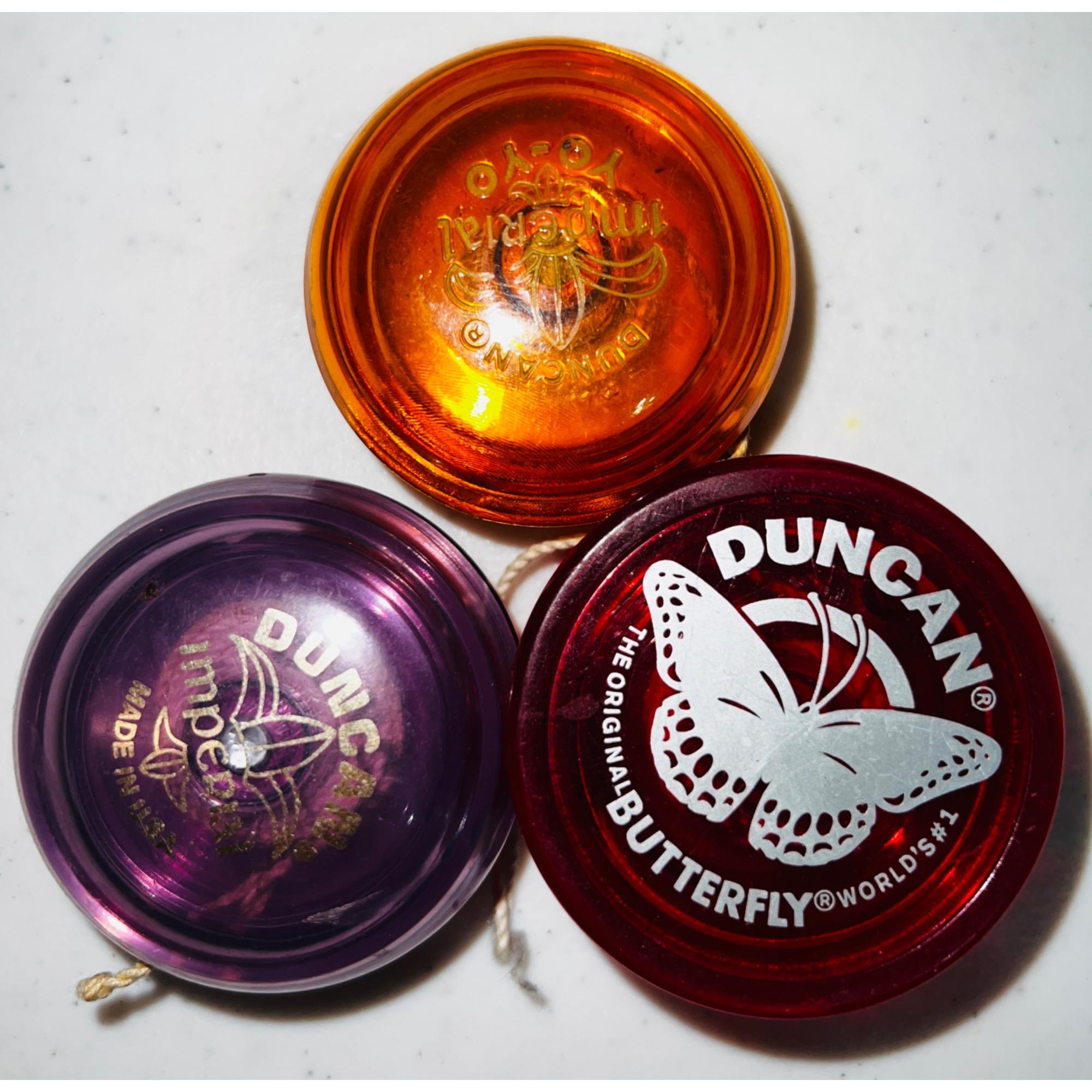 YOYO Duncan WHEELS : Long Spin Yo-Yo MOC 3281PK 90 Vintage Duncan Yo-Yo Bundle x2 Retro 90s display picture 1