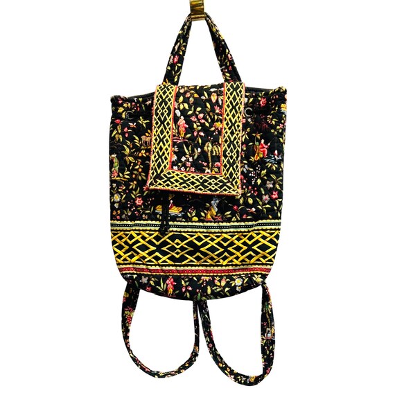 Vera Bradley Vintage Quilted Floral Backpack Drawstring  display picture 2