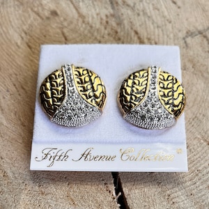 Vintage BUTLER 80's Gold Tone clip on earrings