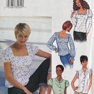 princess blouse, peasant top, woman&#39;s pattern, Butterick pattern 3524 sizes 18-22
