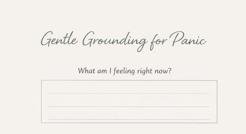 Panic Grounding Printable - Anxiety Relief Worksheet - Mental Health ...