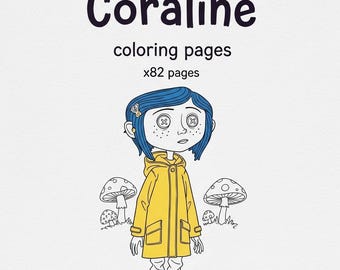 Coraline Coloring Book: 80+ Printable Pages, Movie-Inspired Art (Digital Download PDF)