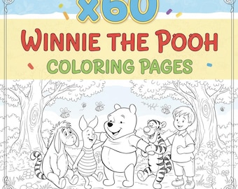 60 páginas para colorear de Winnie the Pooh / Actividad imprimible para niños (PDF)
