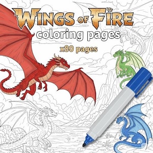 Wings of Fire Printable Coloring Pages | Dragon Art Activity | Kids Coloring Book | DIY Coloring Sheets
