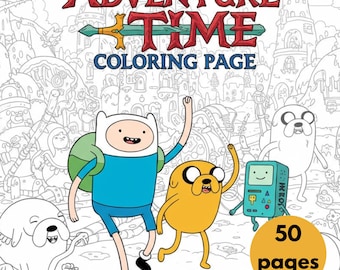 Printable Adventure Time Coloring Pages, Digital Download - Etsy