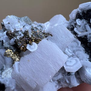 Pink Coin Calcite “Cave” With Fluorite And Pyrite On Matrix From Fujian China Extreme UV