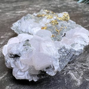 Pink Coin Calcite On Matrix With Pyrite From Fujian China Extreme UV