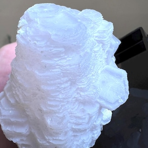 Large Single Crystal Pink Coin Calcite From Fujian China Extreme UV