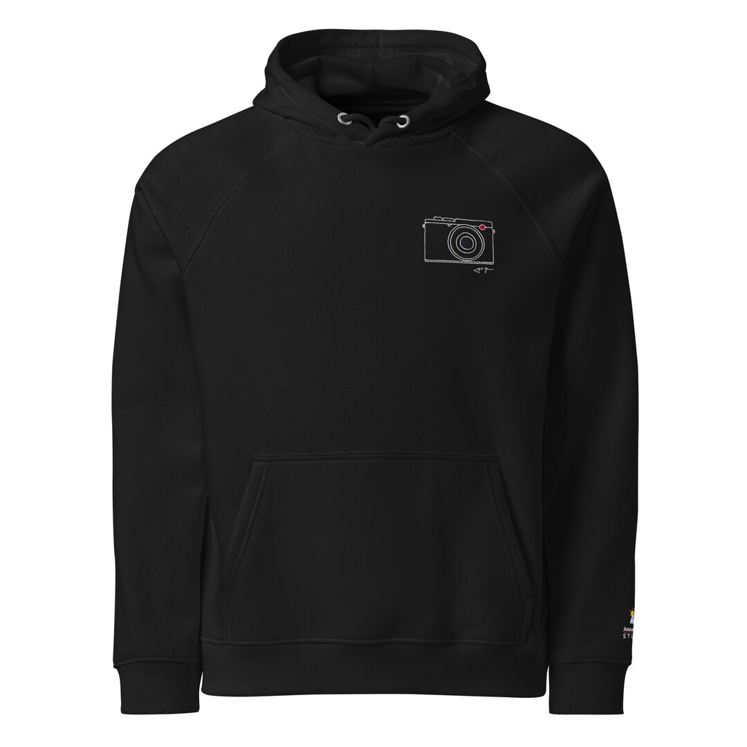 Original Drawn Camera Art - Unisex Eco Embroidered Raglan Hoodie - Etsy