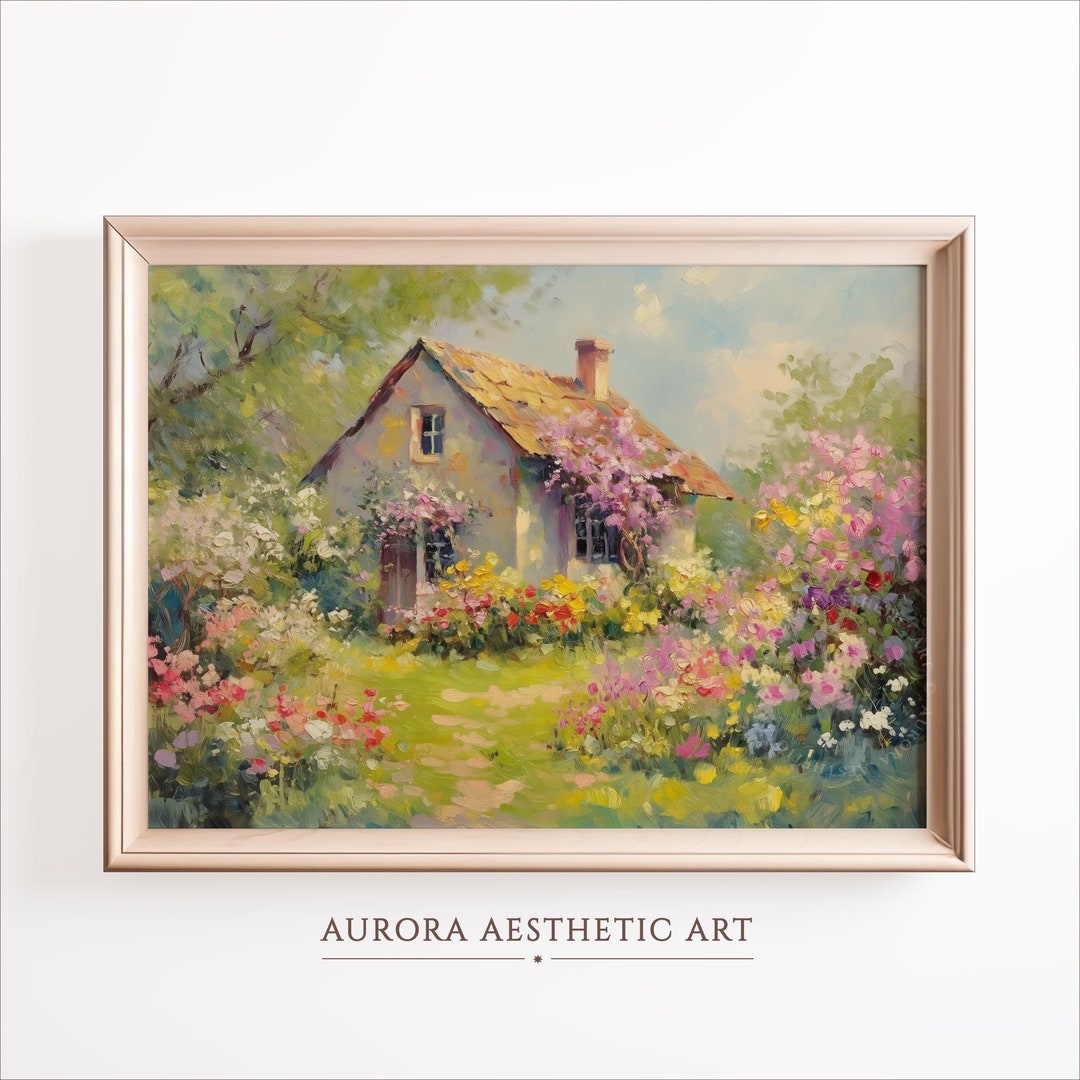 Rustic Spring Cottage Garden Vintage Floral Wall Art PRINTABLE Download ...