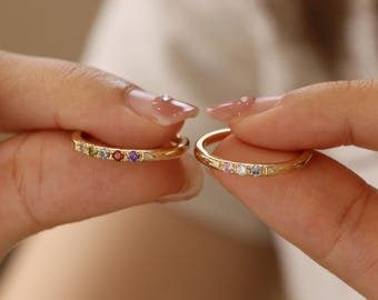 Custom Sterling Silver Birthstone Ring: Family Jewelry Gift