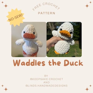 Waddles the Duck Plushie NO SEW Crochet Pattern Digital PDF