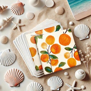 Florida Orange Ceramic Drink Coasters