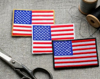 USA Flag Embroidered Patch. American Iron on  patch. Military patch.