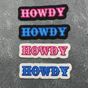Écusson brodé Howdy - Appliqués thermocollants cow-boy