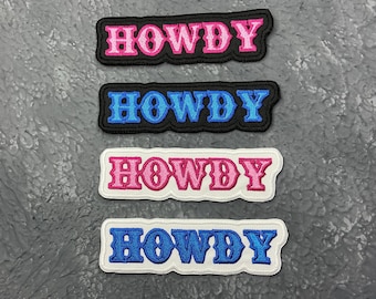 Howdy Embroidered Patch - Cowboy Iron-On Applique