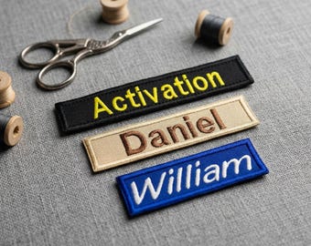 Patch nominatif brodé personnalisé : thermocollant ou auto-agrippant