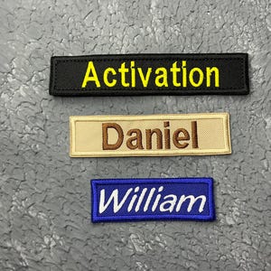 Custom Embroidered Name Patch: Iron-On or Hook and Loop
