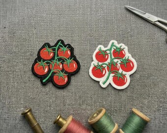 Cherry Tomato Embroidered Patch. Garden lovers gift. Food patch.