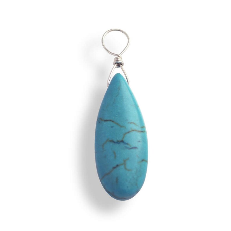NEW Long Turquoise Sterling Silver Wire Removable Belly Button Ring Swinger Charm by TummyToys 78005
