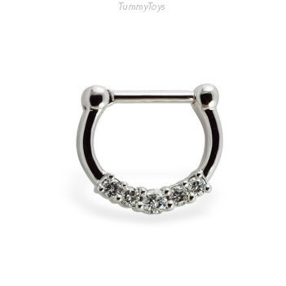 white gold septum jewelry