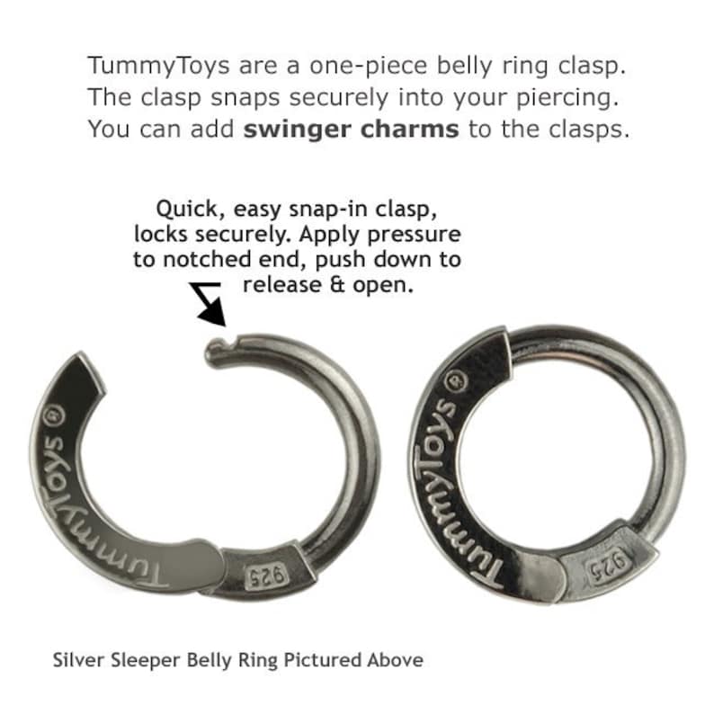 63026 Sterling Silver Tanzanite Blue and Clear CZ Drop Sterling Silver Belly Ring by TummyToys