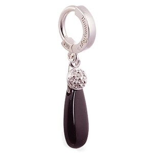 Onyx And Silver Belly Ring Exclusively by TummyToys Navel Rings Sexy Body Jewelry for your Navel(69058)
