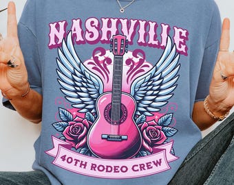 Comfort Colors 40th Nashville Western Birthday T-shirt, Rodeo Crew Group Birthday Shirts, 40th Girls Trip Group Tee, Cowgirl Theme 40th Gift