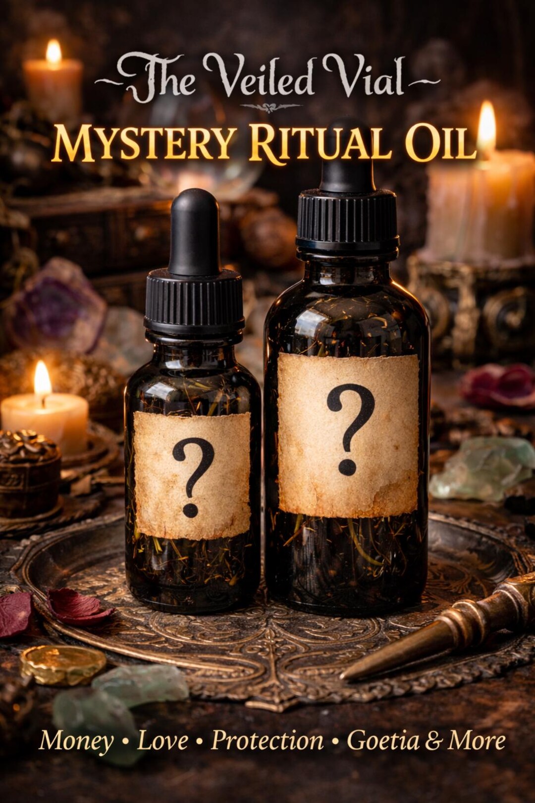 The Veiled Vial – Mystery Ritual Oil | Intuitively Chosen | Money, Love ...