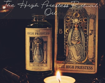 Aceite ritual de la Suma Sacerdotisa: intuición, energía lunar, trabajo con los sueños, claridad psíquica y despertar espiritual.