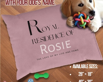 PINK Dog Bed Custom luxury dog bed Washable Pet Bed | Luxury Dog Pillow with Name Gift for Pet Lovers, premium dogs