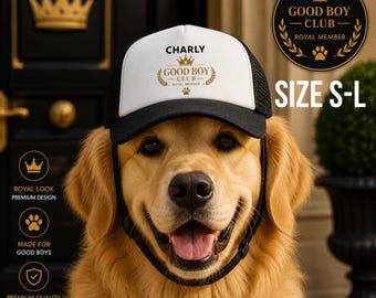 Gepersonaliseerde huisdiermuts, hondenmuts, gepersonaliseerde hondenmuts met eigen naam, uniek cadeau voor dierenliefhebbers, gepersonaliseerde puppymuts, kattenmuts