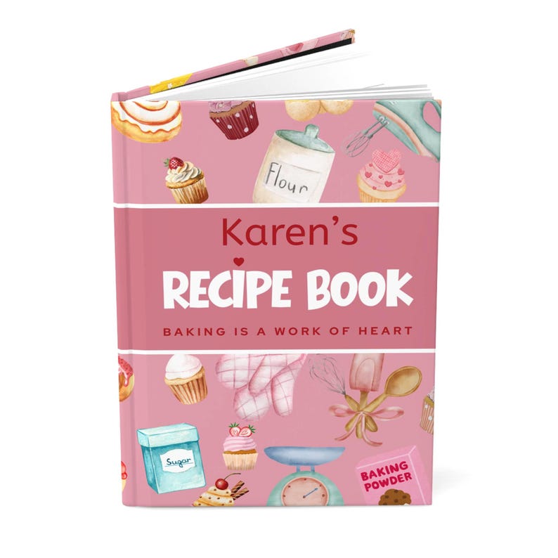 Custom BAKING RECIPE Book, Personalized Baking Notebook | Recipe Book ...