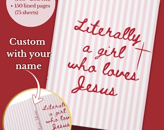 PERSONALIZEd Prayer Journal Christian Bible Study Notebook Gift for Girls Who Loves Jesus Custom Journal Bible Verse book