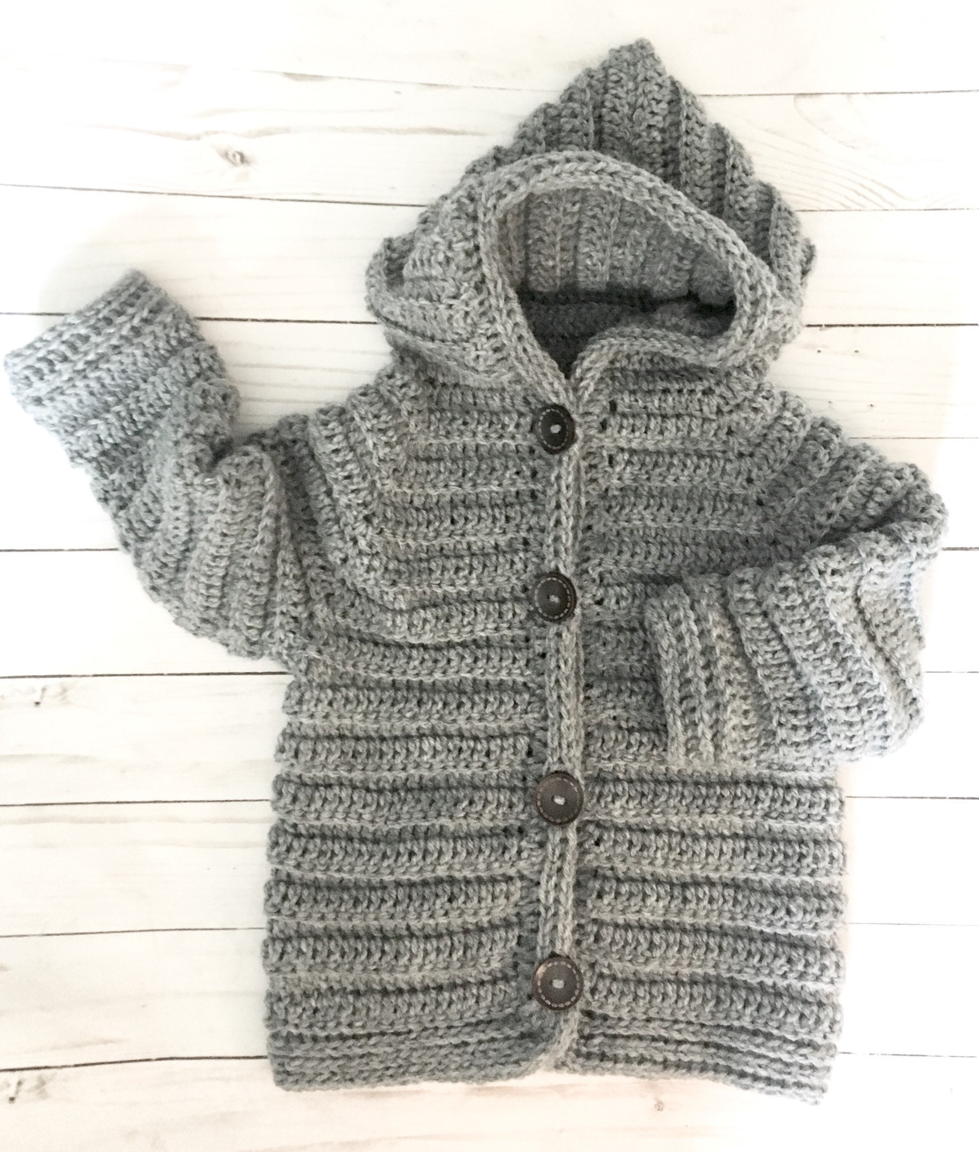 Baby Toddler boy sweater 2T grey hooded sweater boys 3T Etsy