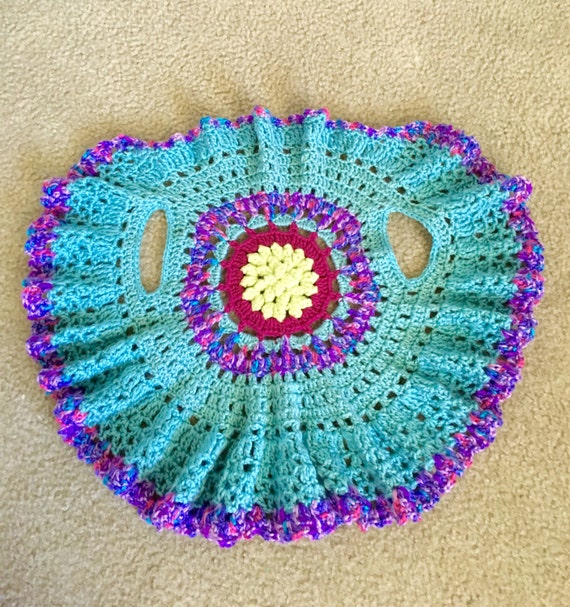 Boho CROCHET Vest, BABY Girls vest, Bohemien Circle Vest, Boho baby clothes, Boho vest, gypsy hippie baby,