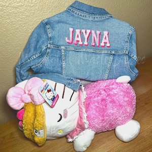 EMBROIDERED Custom Denim JACKET| Kids Denim Jacket | Custom Jean Jacket | Custom Denim Jacket | Embroidered jean jacket | bridal